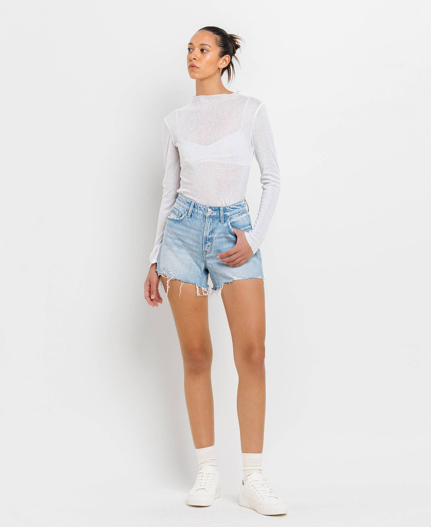 Tommy High Rise Denim Shorts