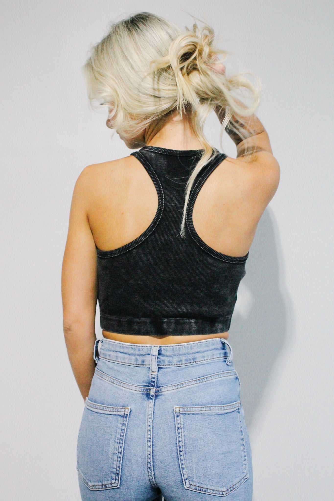 Randy Racer Back Tank- Black