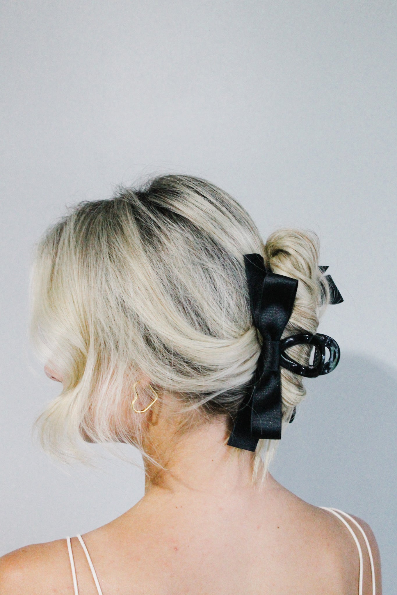 Hottie Hair Bow Claw Clip- Black