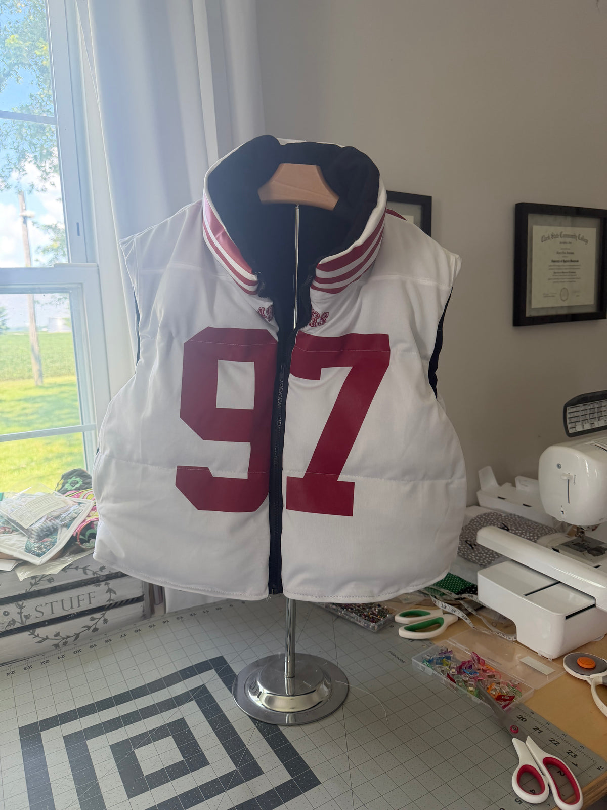 Custom Jersey Puffer Vest