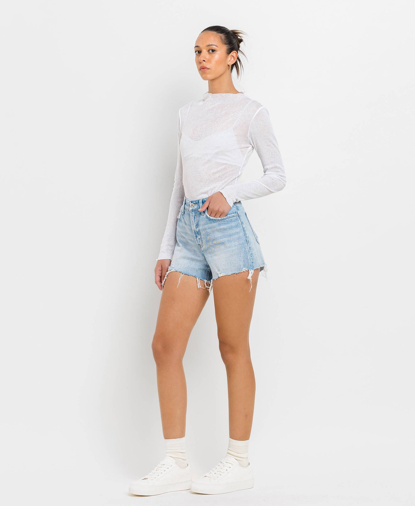 Tommy High Rise Denim Shorts